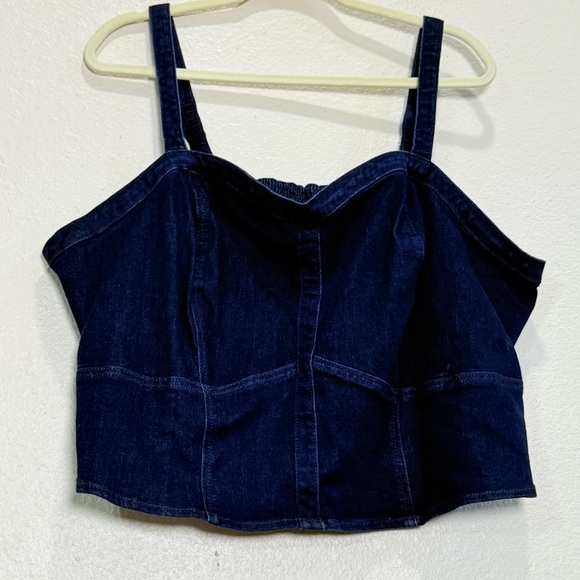 Torrid Cropped Denim Corset Top 4X - Picture 6 of 13